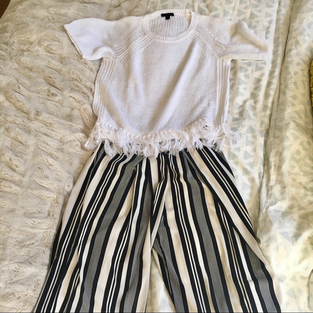 J.crew knitted fringe sweater